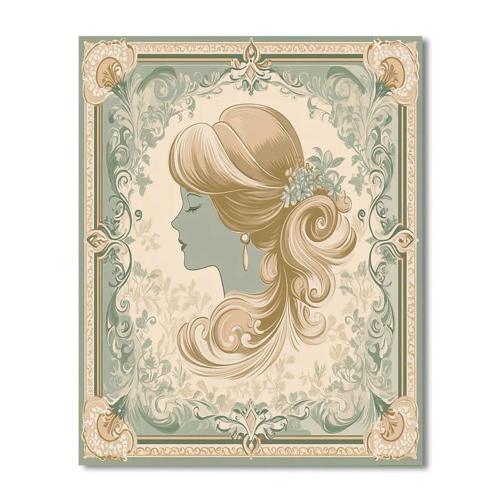 Mucha Inspired Perfume Ad Painting by numbers kit