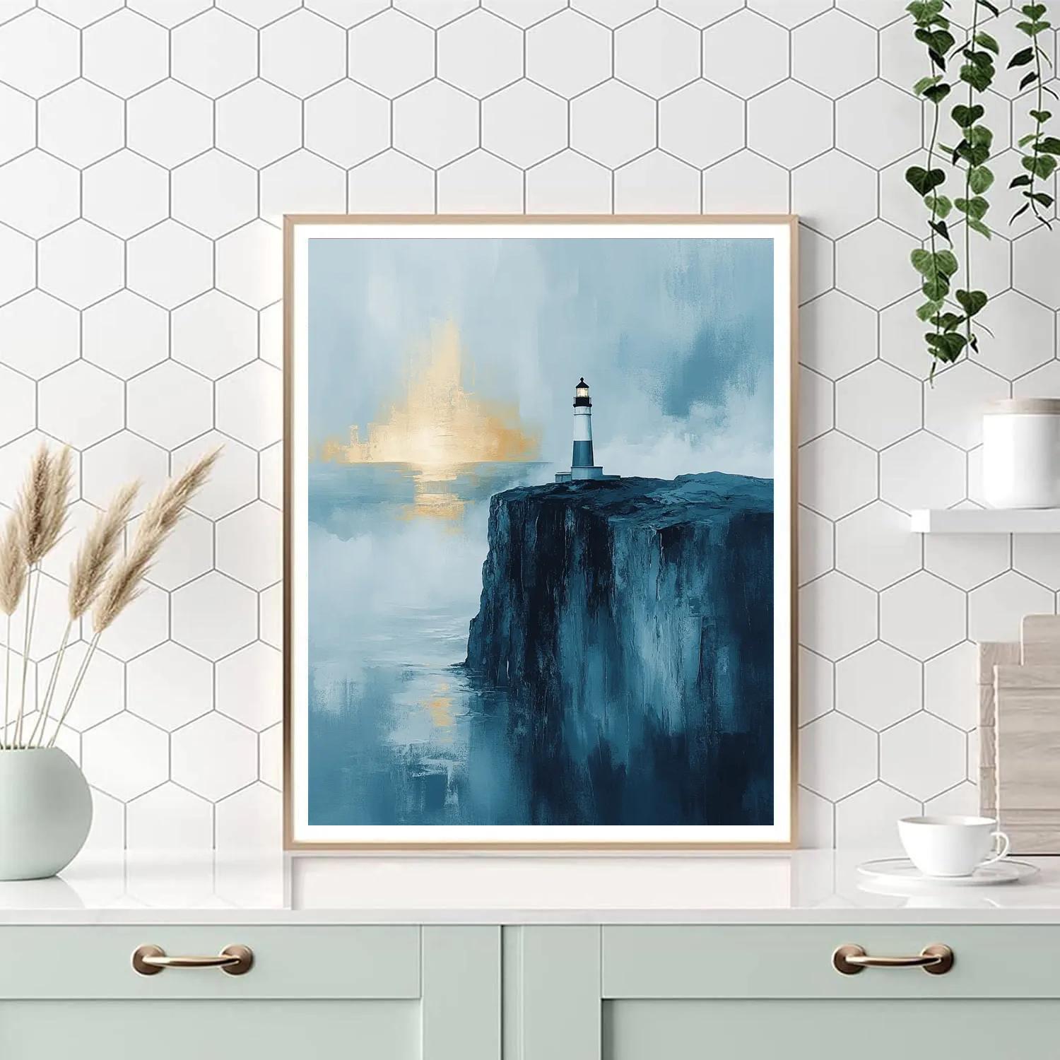 Caspar David Friedrich Inspired Lighthouse painting number kit