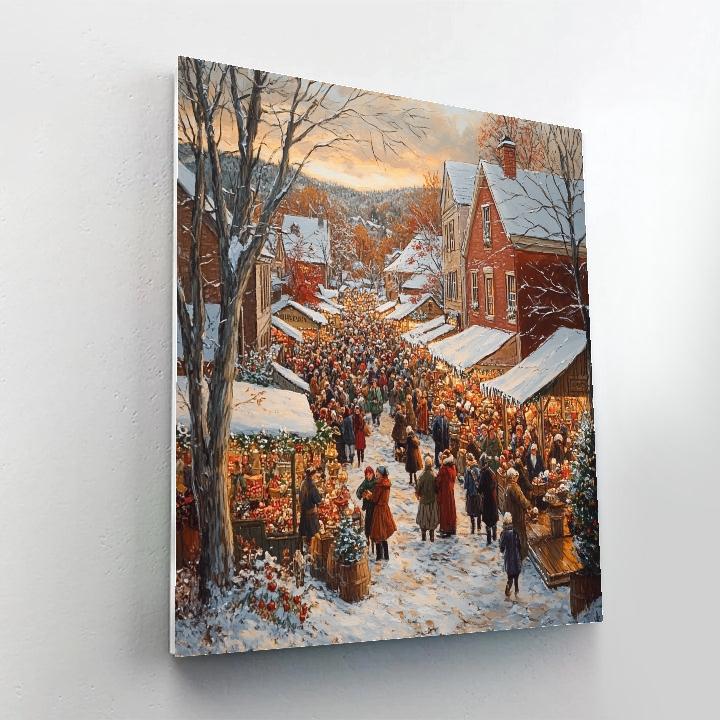 Bruegel Inspired Winter Market Painting by numbers kit
