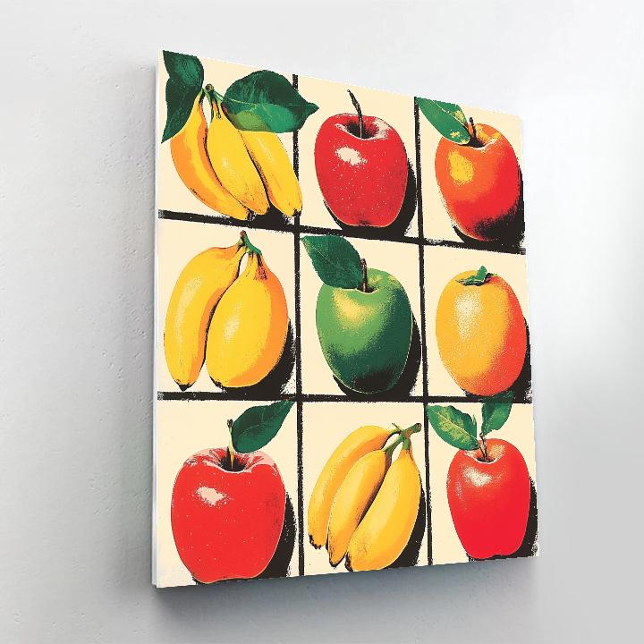 Andy Warhol Inspired Pop Art Fruit paint by numbers