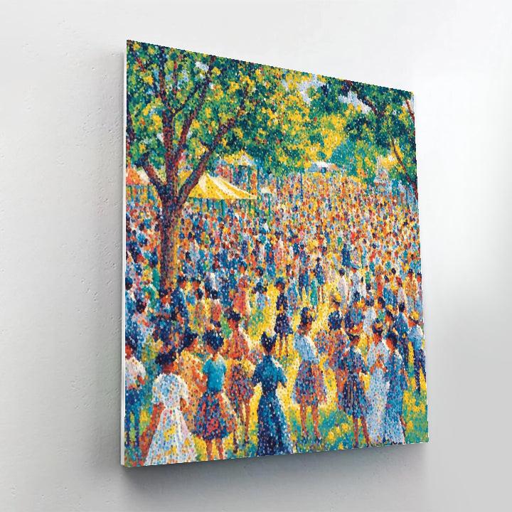 Georges Seurat Inspired Festival Pointillism paint by color