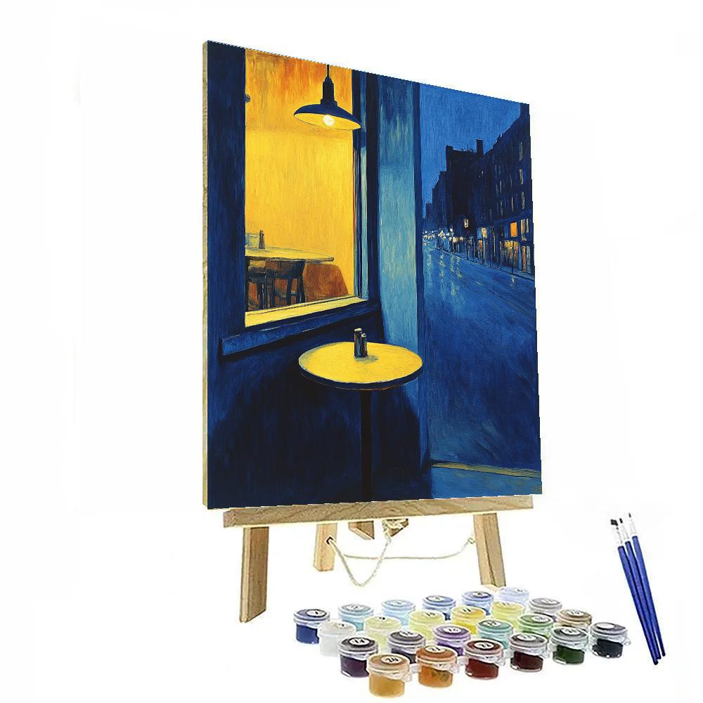Edward Hopper Inspired Lonely Cafe Paint by numbers kits