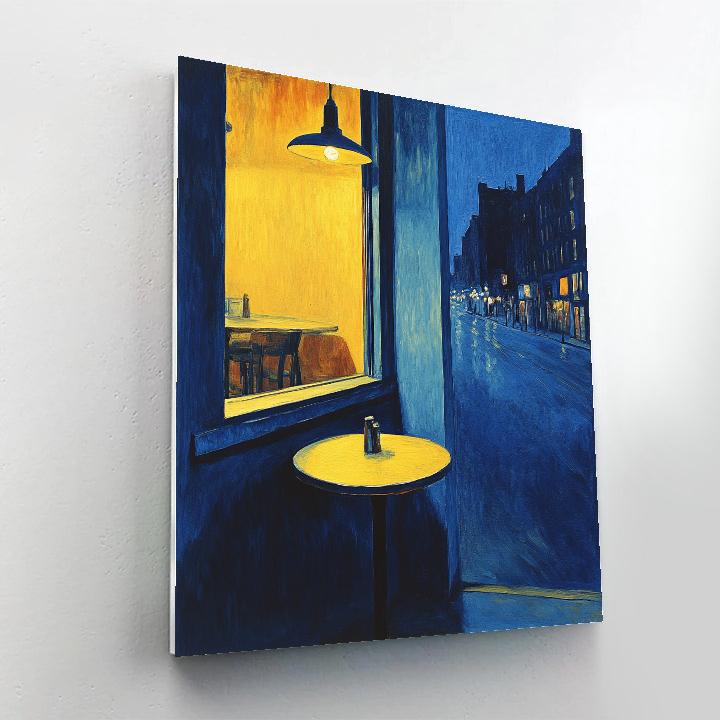 Edward Hopper Inspired Lonely Cafe Paint by numbers kits