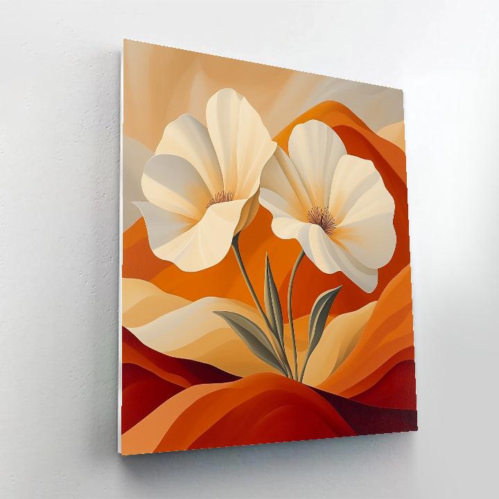 Georgia O’Keeffe Inspired Desert Flowers paint by number