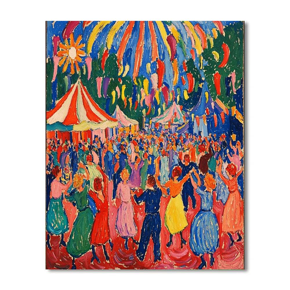 Henri Matisse Inspired Colorful Festival Paint by numbers kits