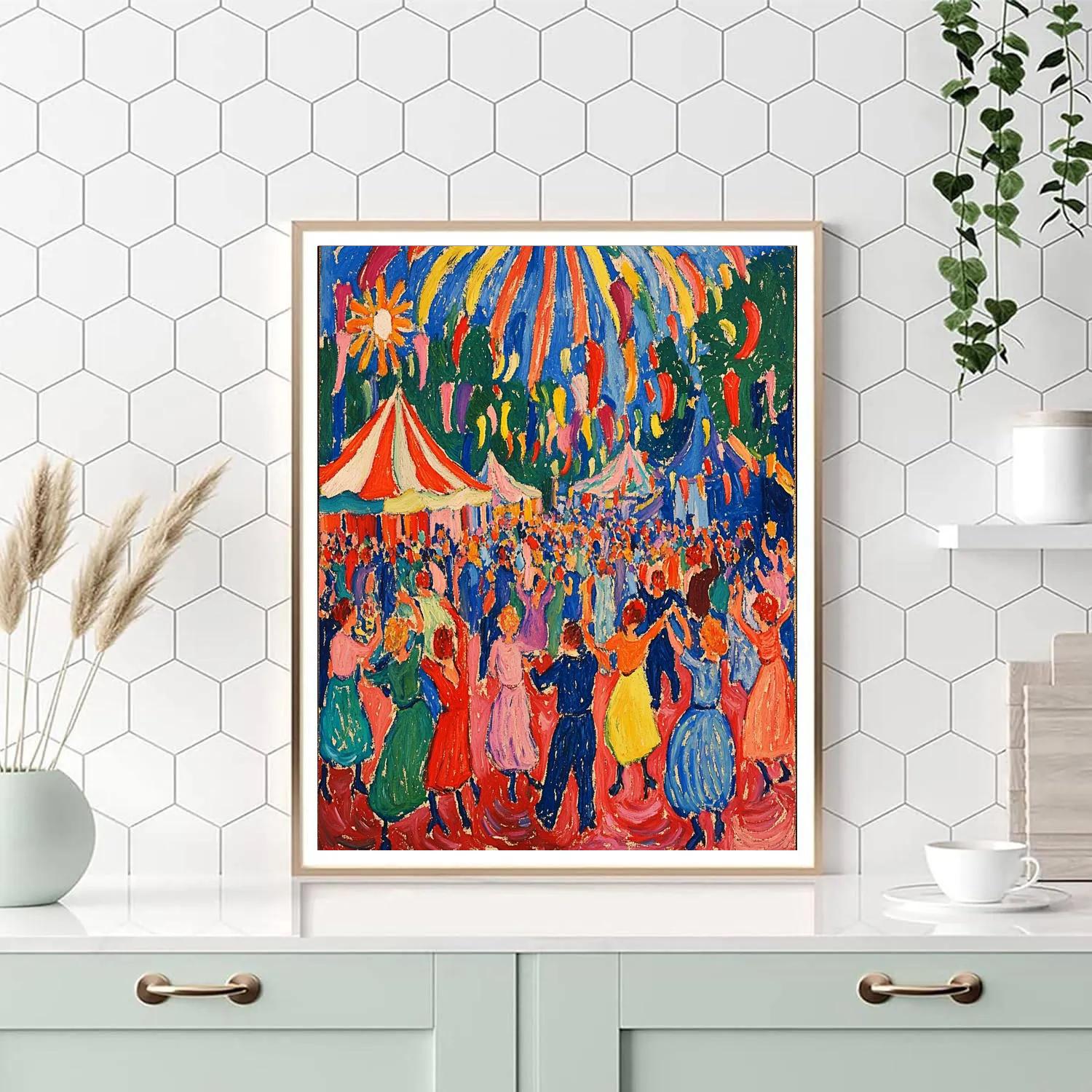 Henri Matisse Inspired Colorful Festival Paint by numbers kits