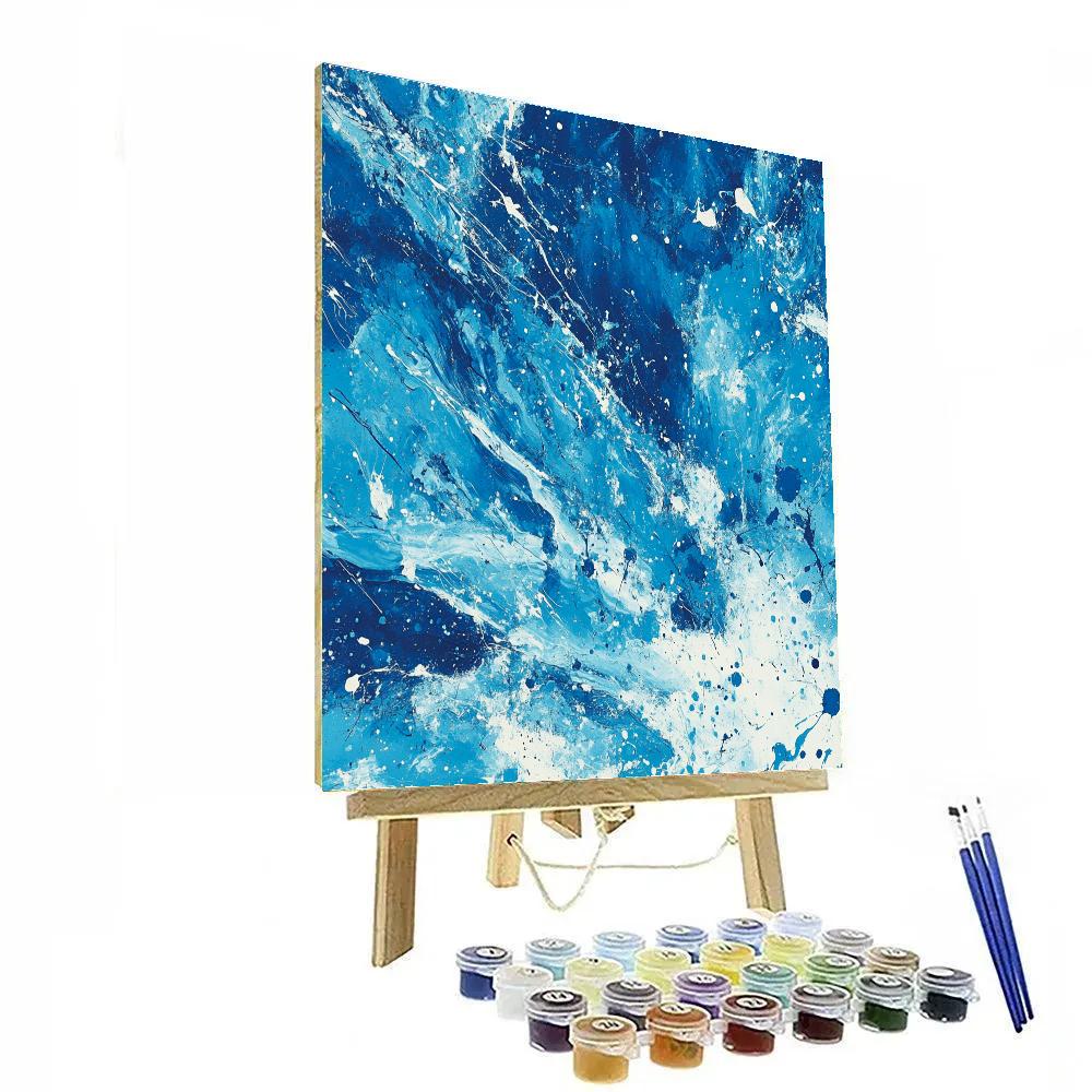Jackson Pollock Inspired Ocean Currents Numbered painting kits