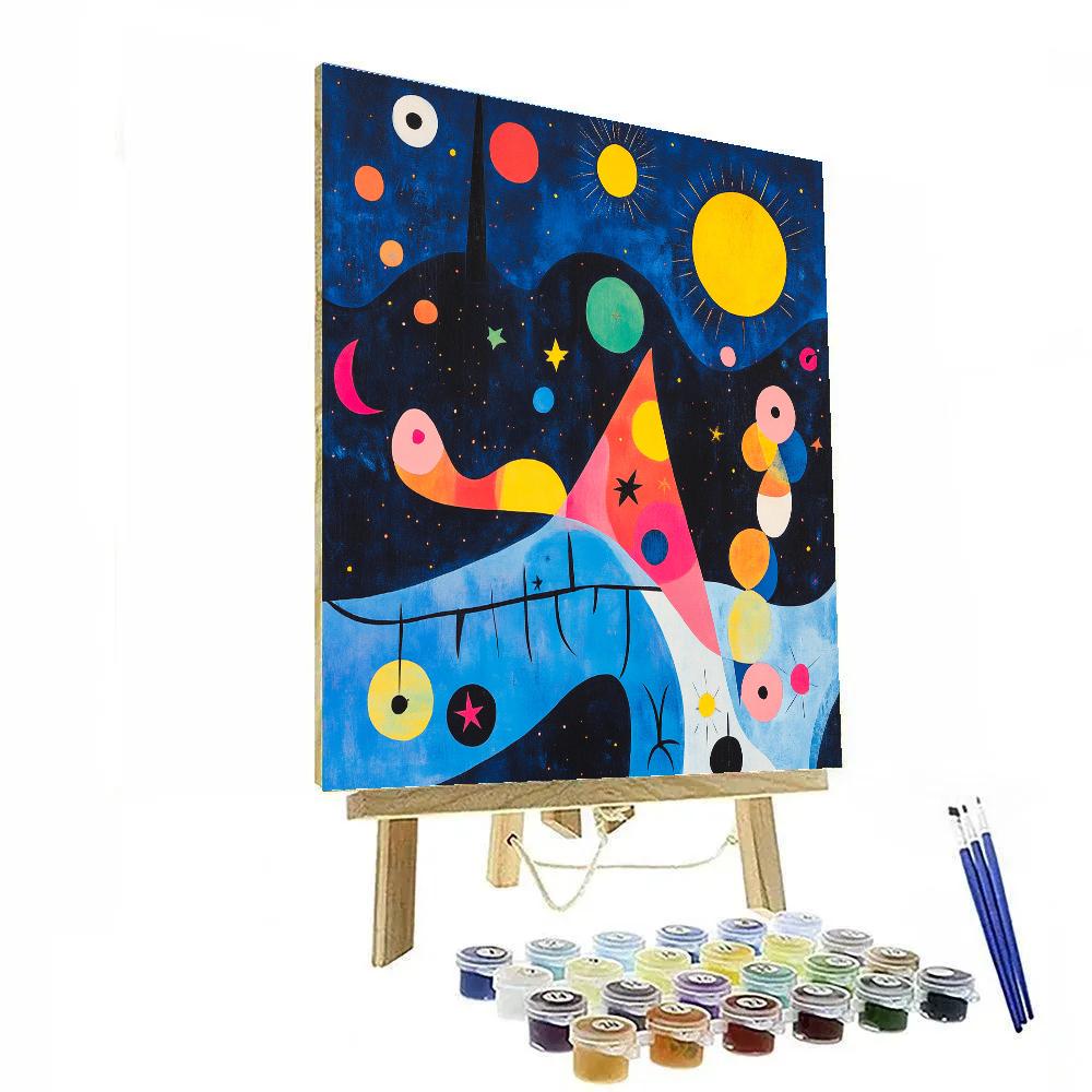 Joan Miró Inspired Celestial Patterns paint by number