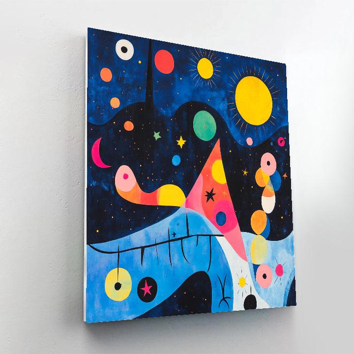 Joan Miró Inspired Celestial Patterns paint by number