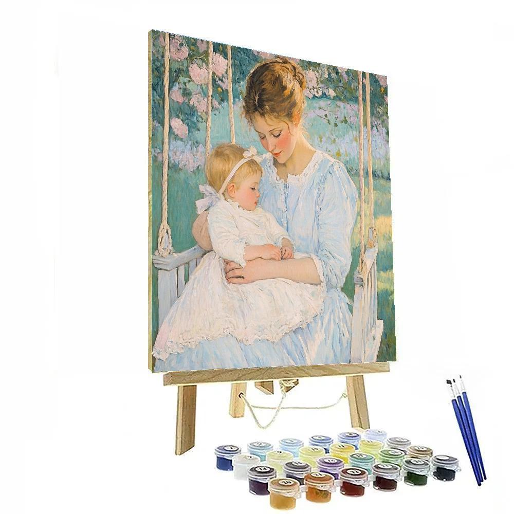 Mary Cassatt Inspired Tender Motherhood Number painting