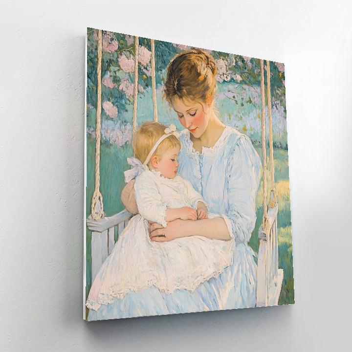 Mary Cassatt Inspired Tender Motherhood Number painting