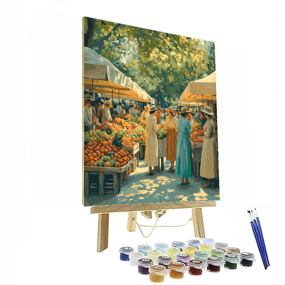 Mary Fairchild MacMonnies Low Inspired Market Day paint by numbers