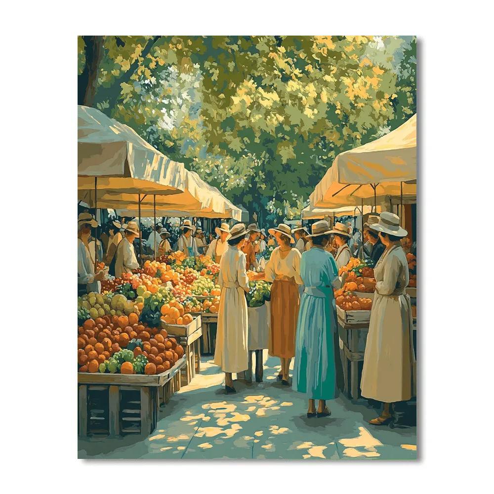 Mary Fairchild MacMonnies Low Inspired Market Day paint by numbers