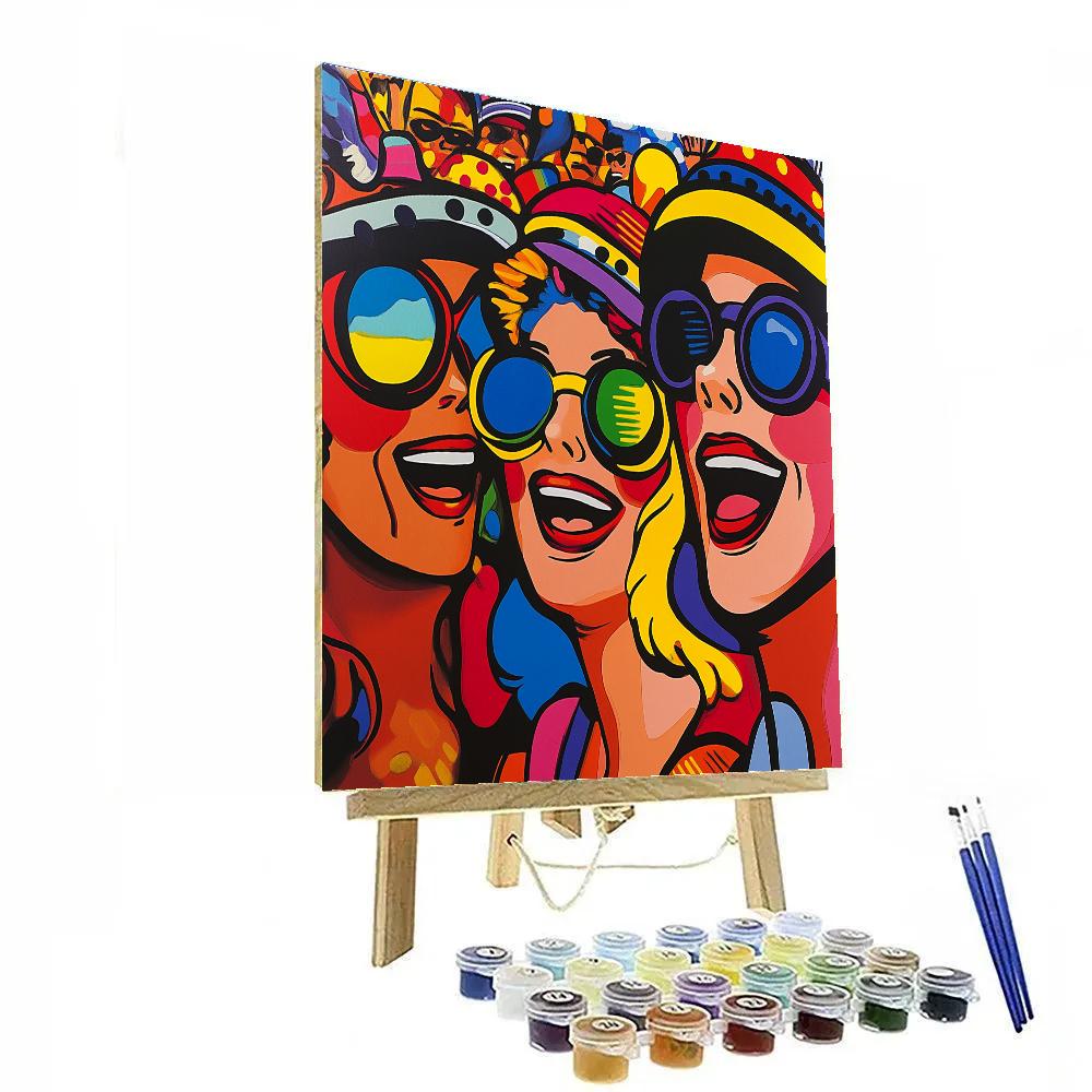Roy Lichtenstein Inspired Comic Festival Painting by numbers kit