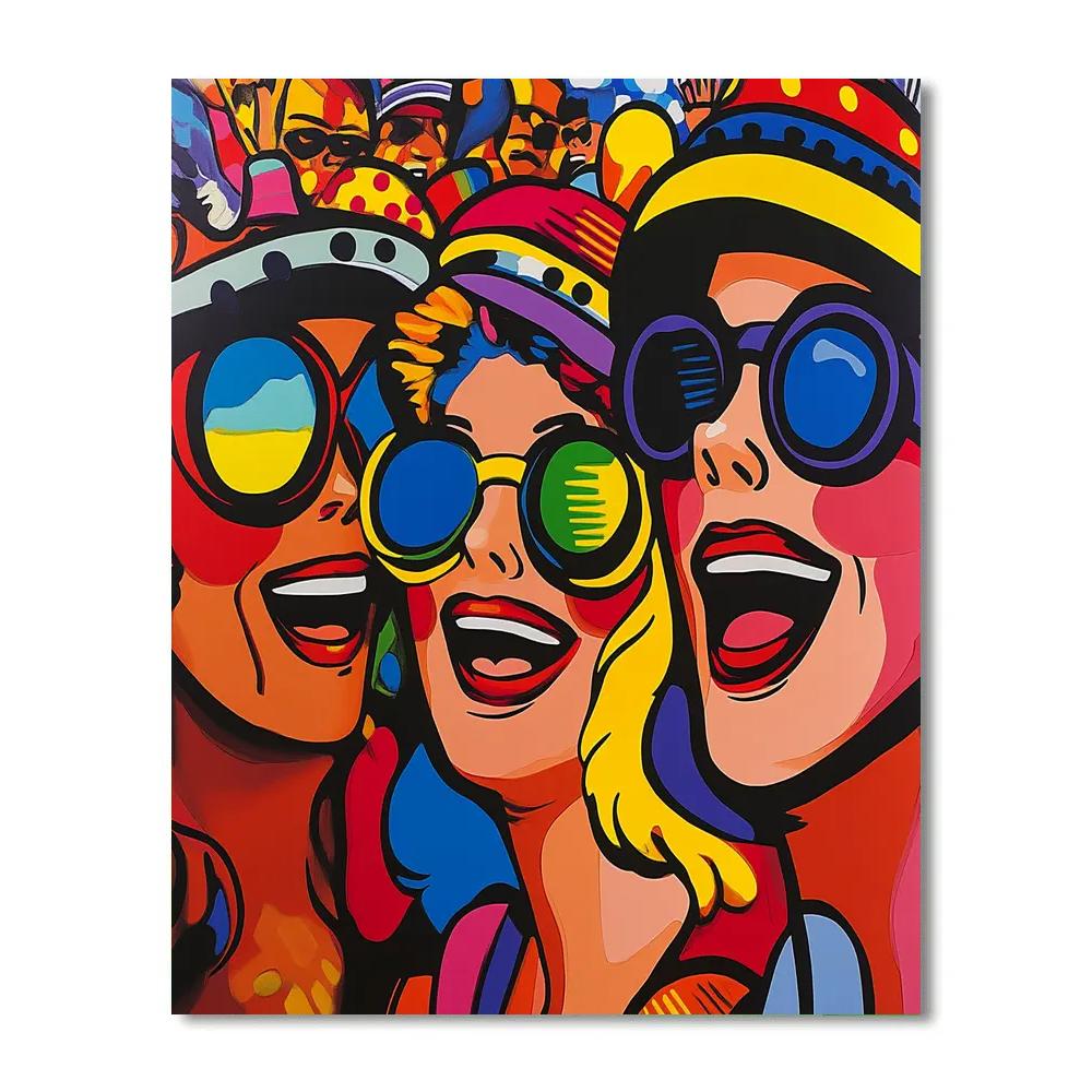 Roy Lichtenstein Inspired Comic Festival Painting by numbers kit