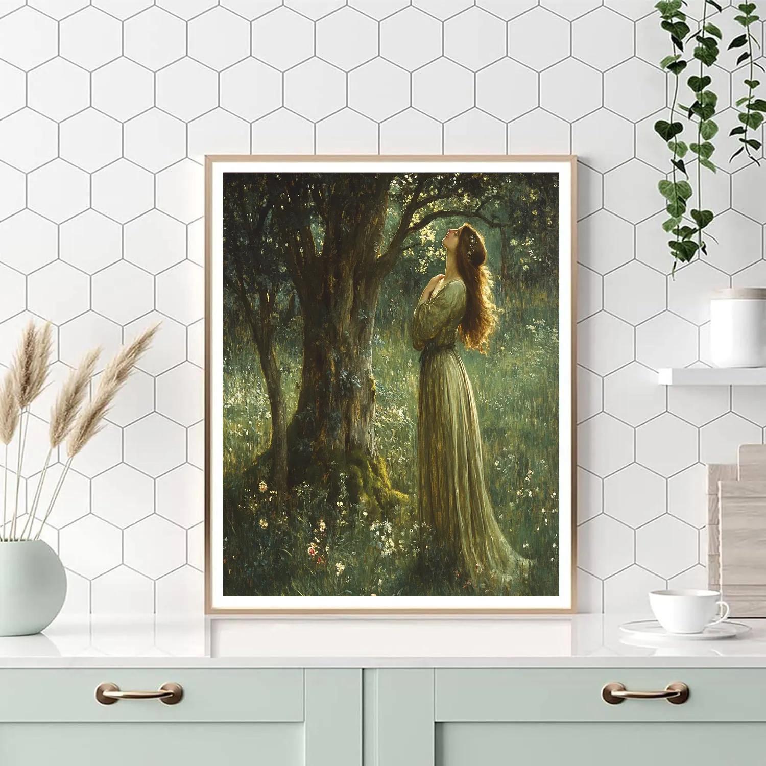 John William Waterhouse Inspired Enchanted Forest DIY paint by numbers