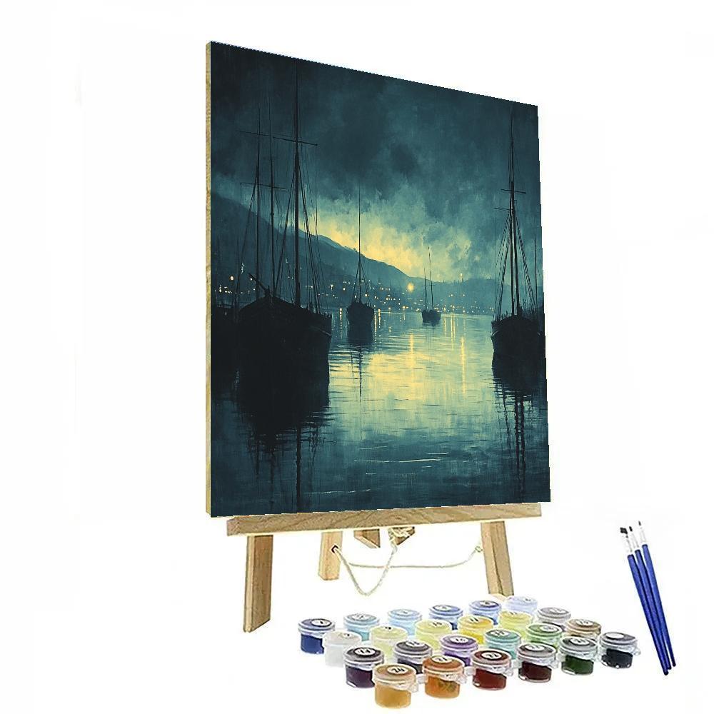 James McNeill Whistler Inspired Evening Harbor Paint by numbers kits