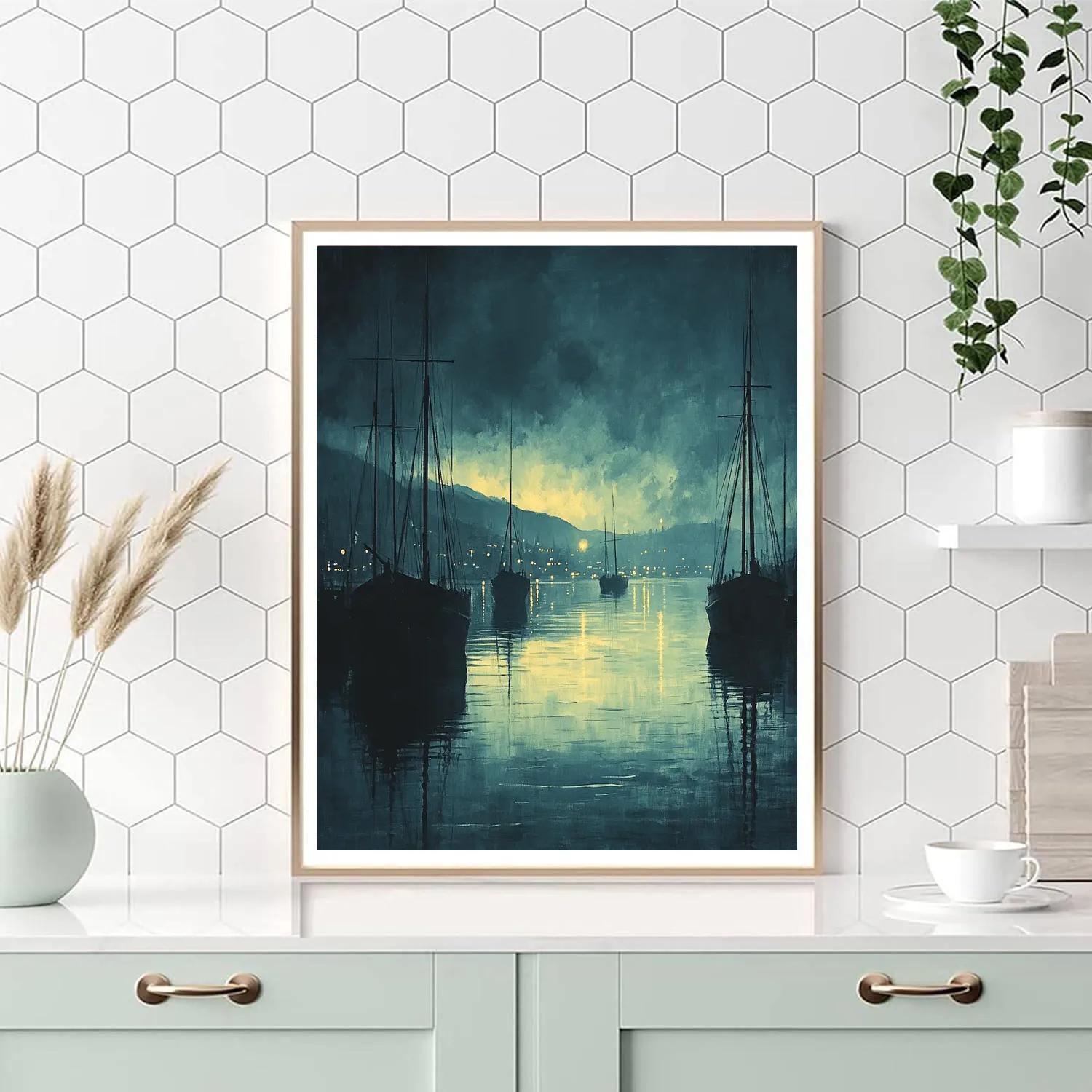 James McNeill Whistler Inspired Evening Harbor Paint by numbers kits