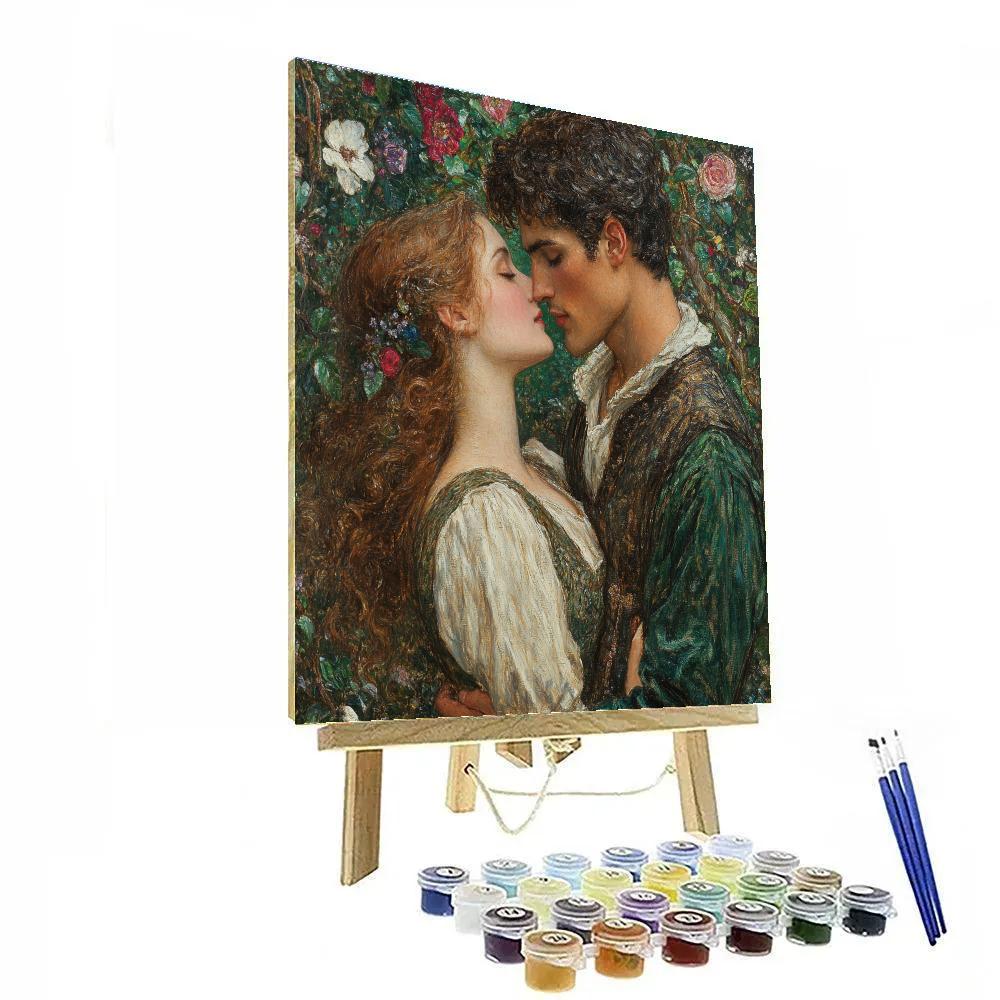Dante Gabriel Rossetti Inspired Romantic Couple DIY paint by numbers