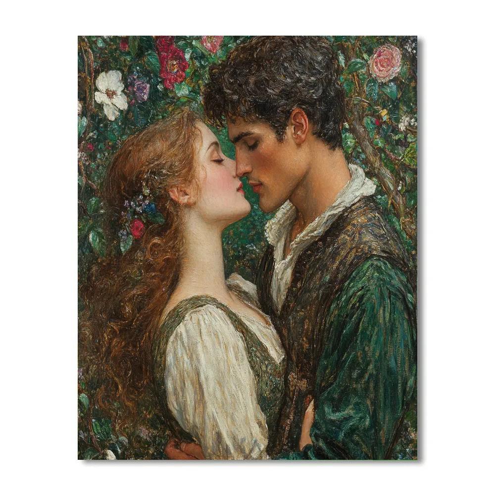 Dante Gabriel Rossetti Inspired Romantic Couple DIY paint by numbers