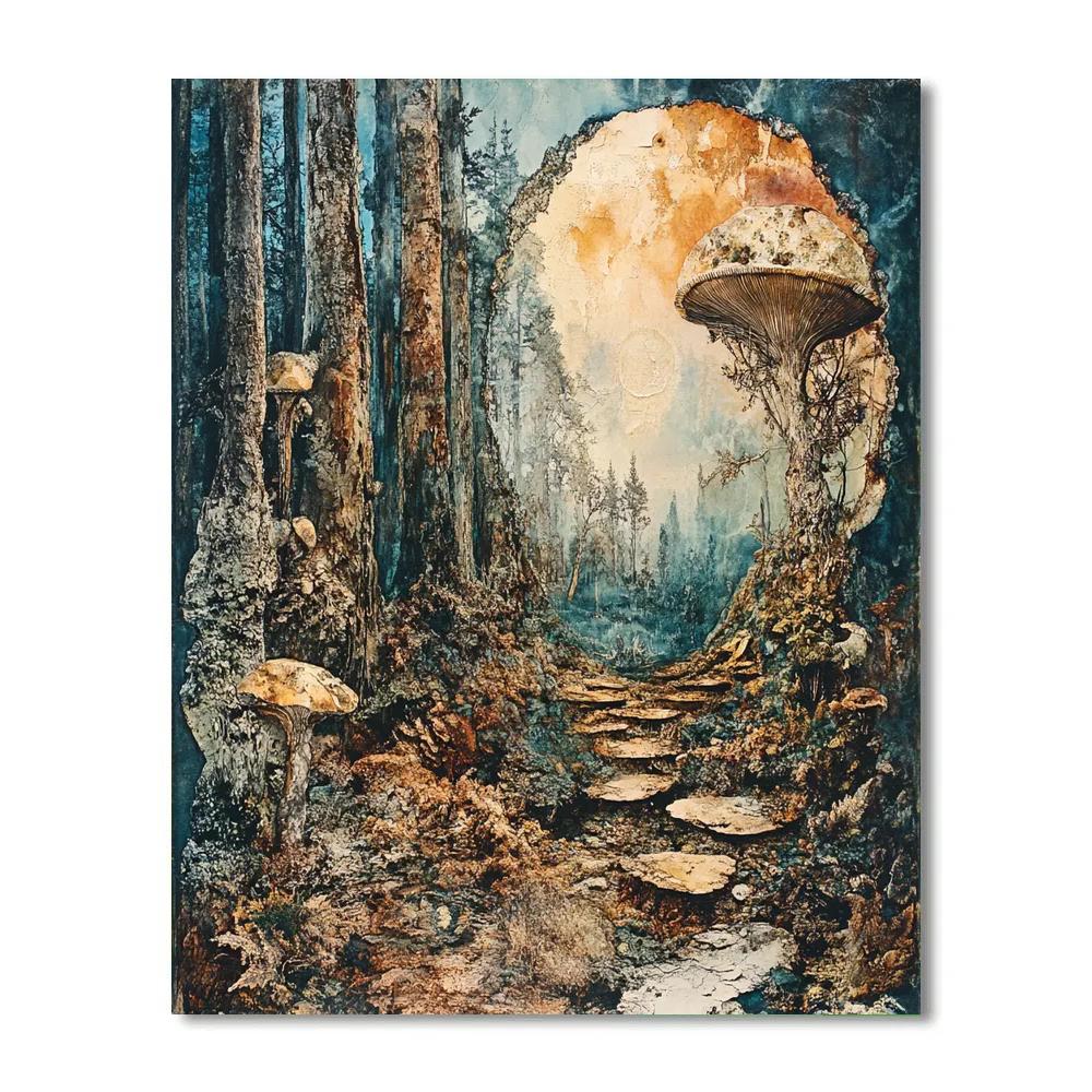 Max Ernst Inspired Dreamlike Forest Numbered painting kits
