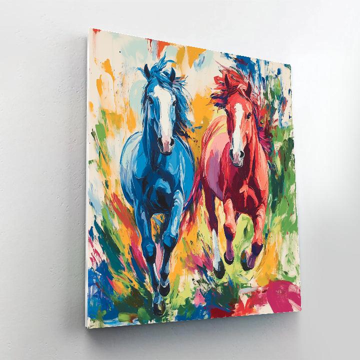 Franz Marc Inspired Wild Horses paint by number