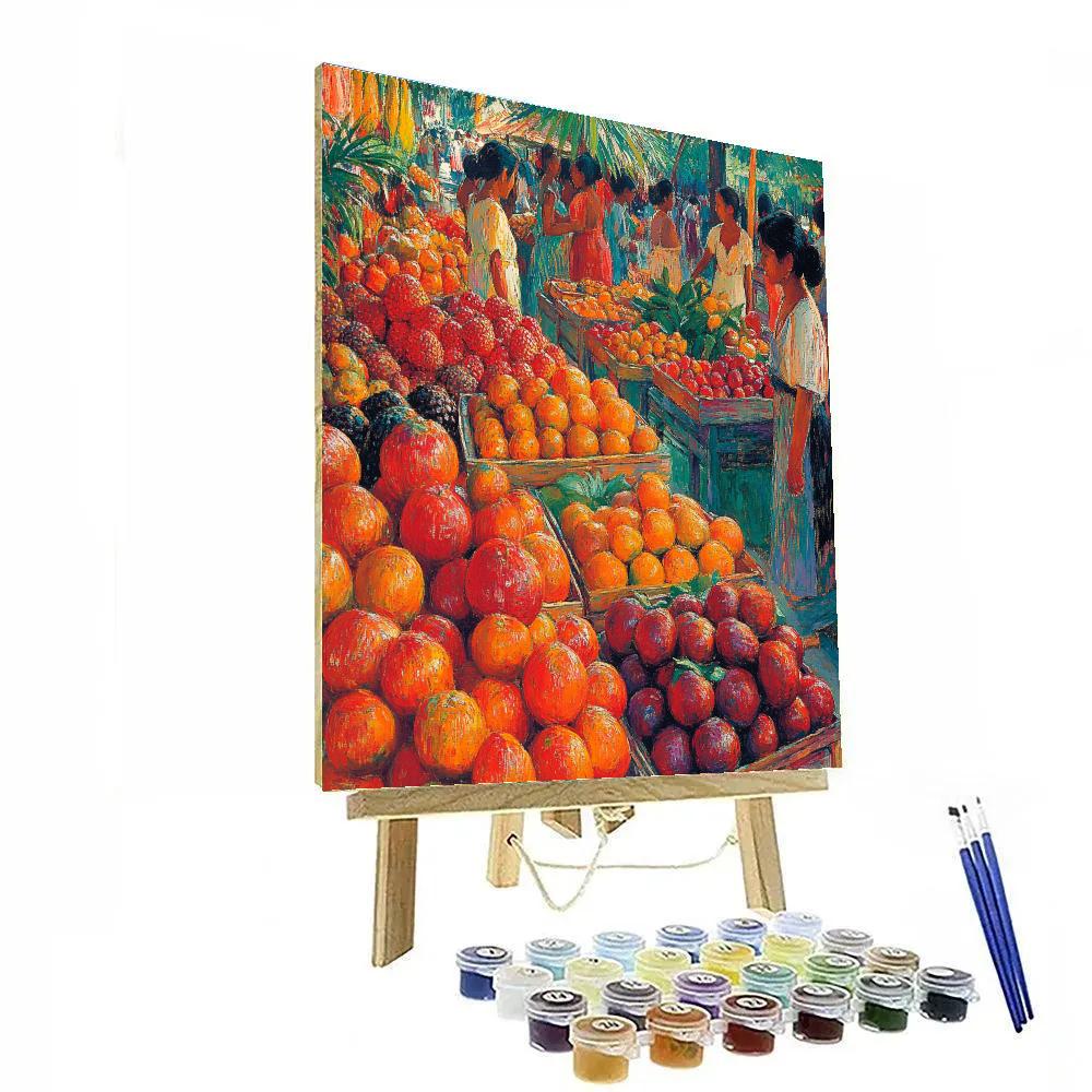 Paul Gauguin Inspired Exotic Fruit Market paint by number