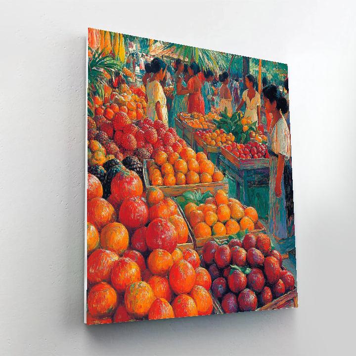 Paul Gauguin Inspired Exotic Fruit Market paint by number