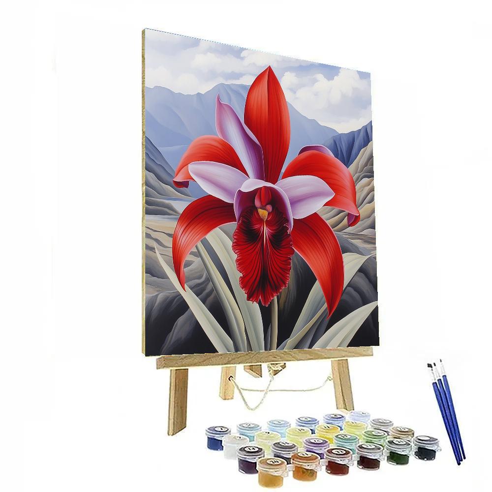 Georgian OKeeffe Inspired Mountain Orchid Painting by numbers kit