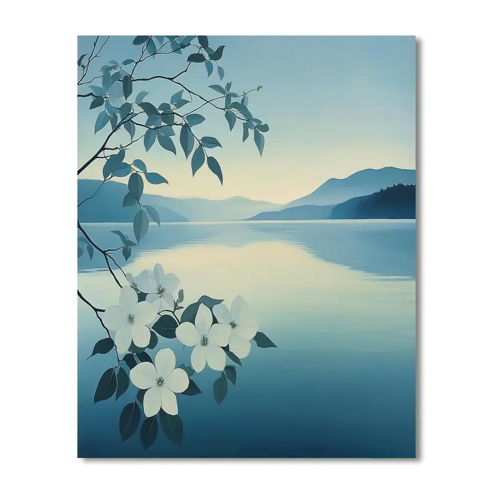 Georgia OKeeffe Inspired Lake Reflections Numbered painting kits
