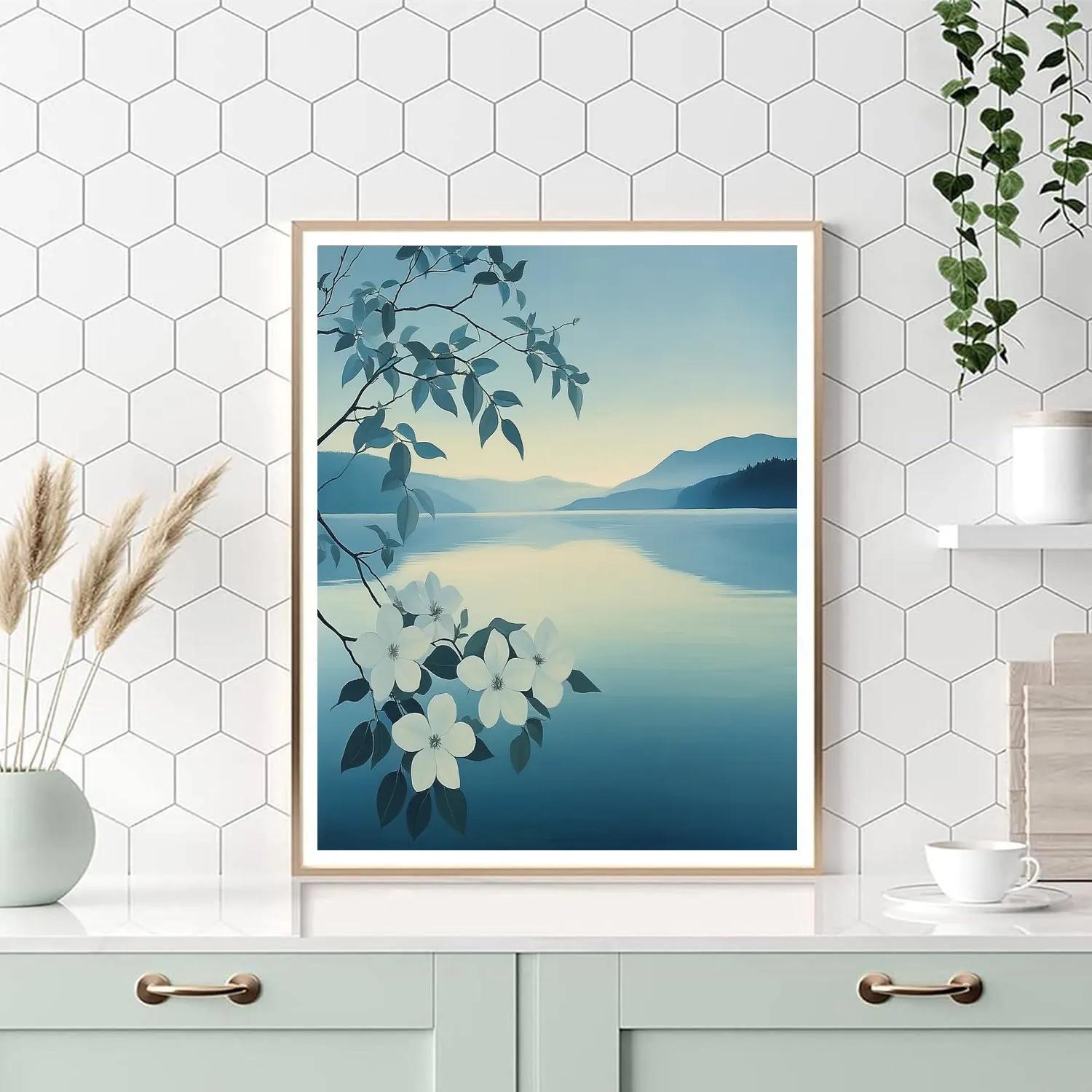 Georgia OKeeffe Inspired Lake Reflections Numbered painting kits