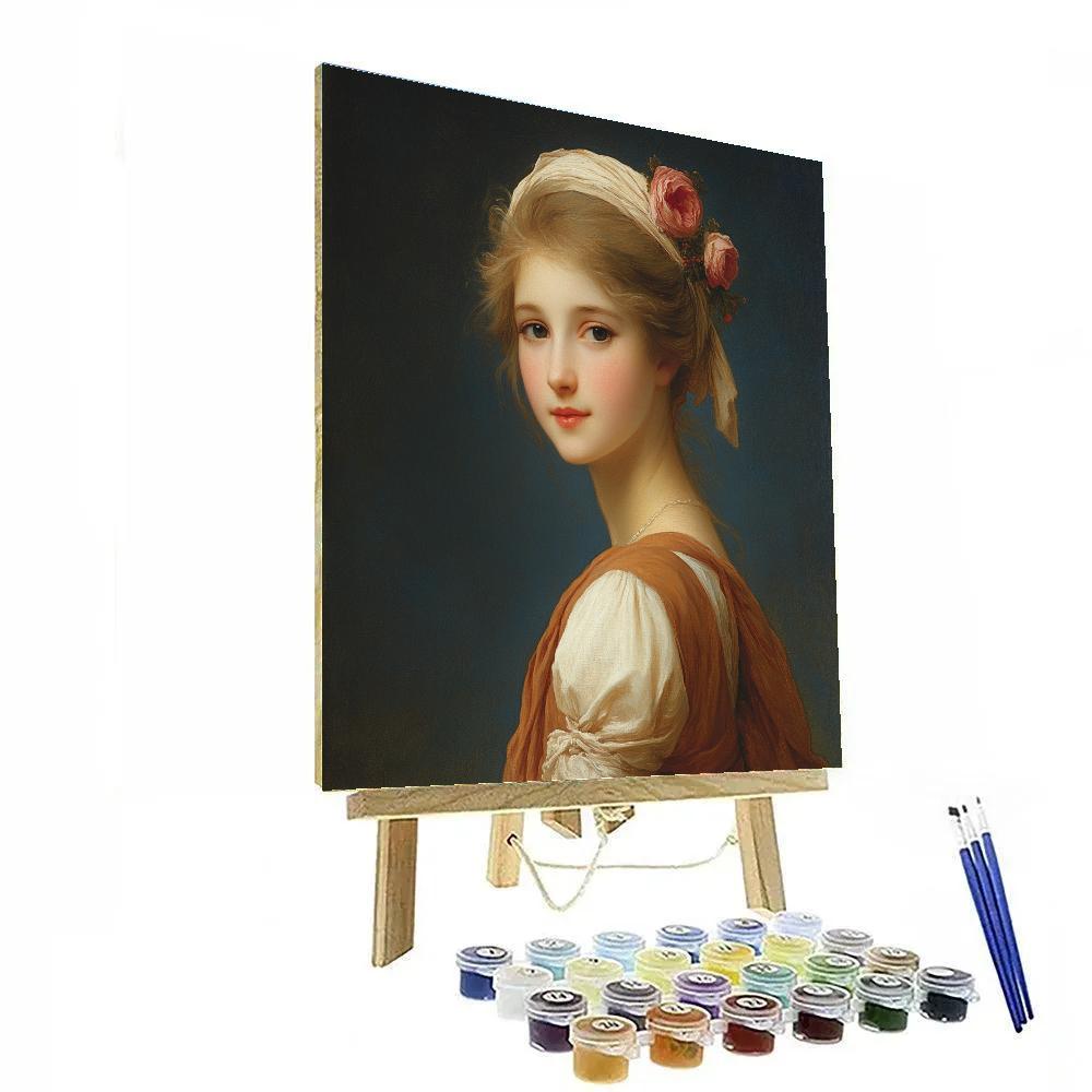 Jean-Auguste-Dominique Ingres Inspired Classical Portrait Numbered painting kits