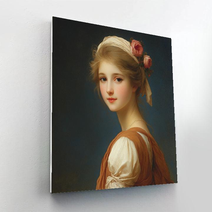Jean-Auguste-Dominique Ingres Inspired Classical Portrait Numbered painting kits