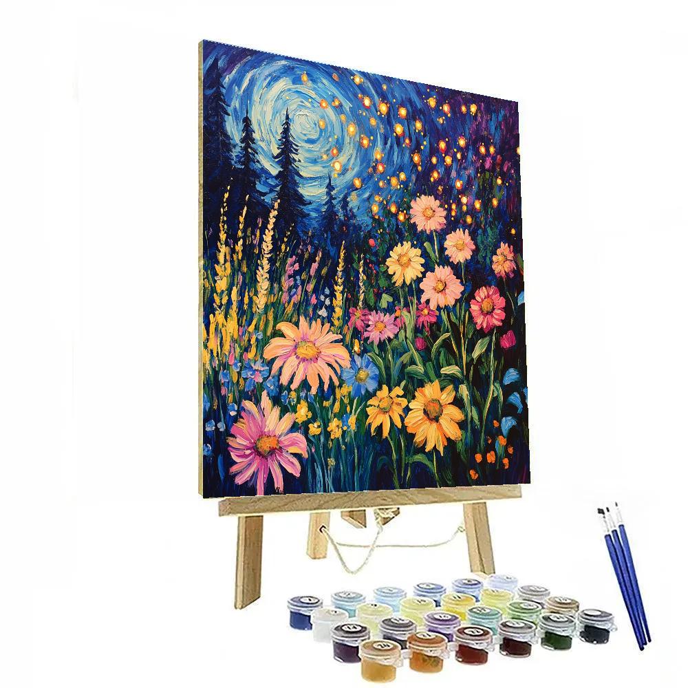 Van Gogh Inspired Twilight Garden Paint by numbers kits