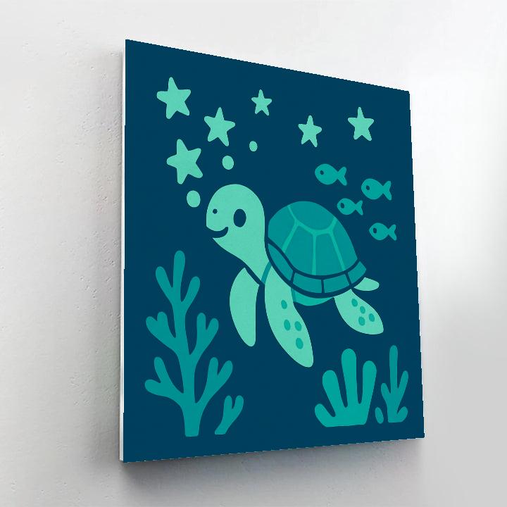 Starlight Sea Turtle Paint by numbers art
