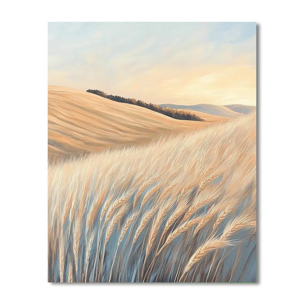Edgar Degas Inspired Morning Breeze Over Wheat DIY paint by numbers