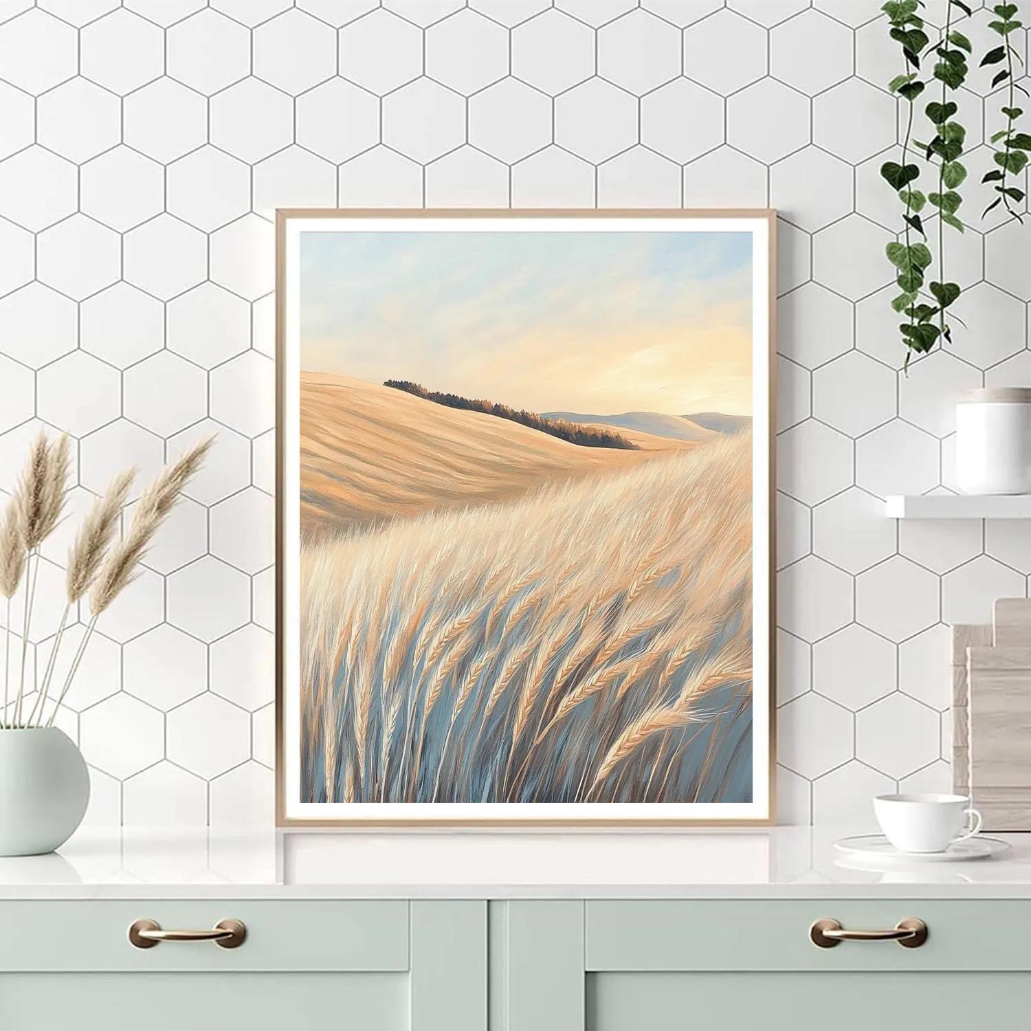 Edgar Degas Inspired Morning Breeze Over Wheat DIY paint by numbers