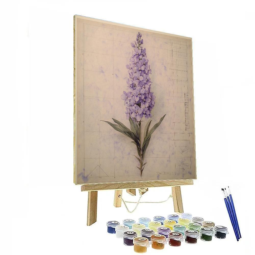 Leonardo Da Vinci Inspired Celestial Orchids paint by number
