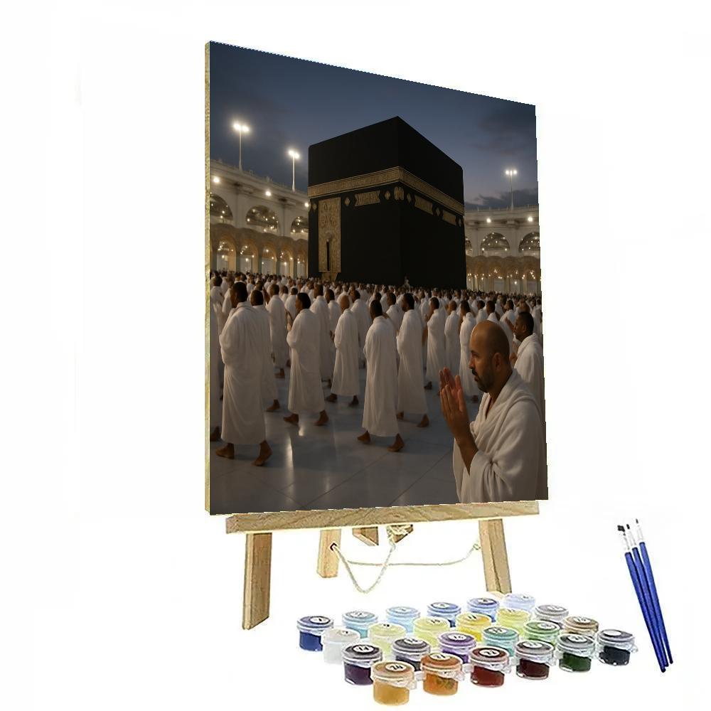 Hajj Pilgrims Tawaf At Dusk Paint by numbers art