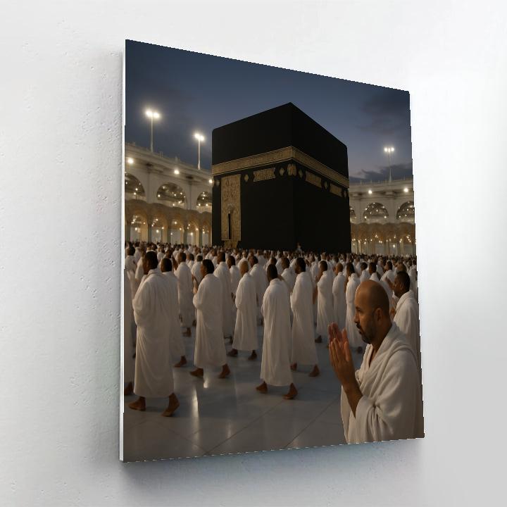 Hajj Pilgrims Tawaf At Dusk Paint by numbers art