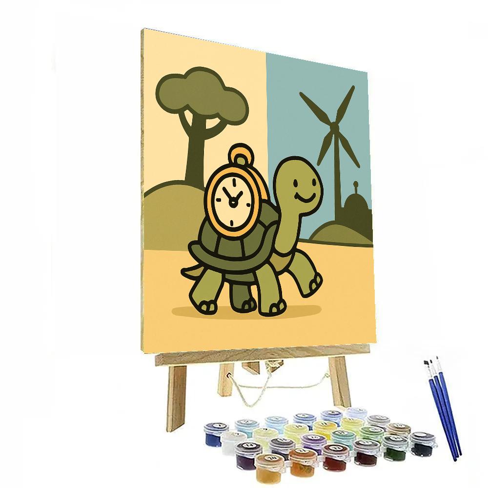Time-Traveling Tortoise Paint by numbers art