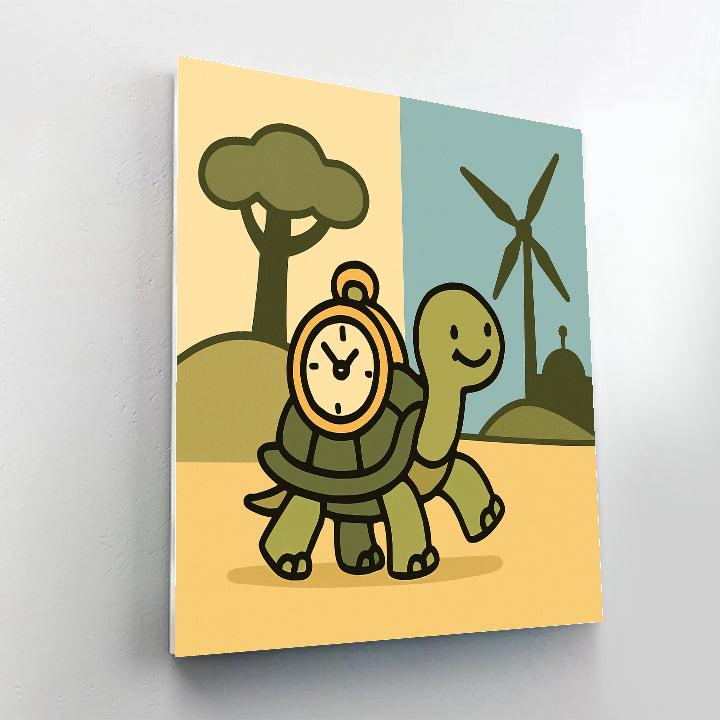 Time-Traveling Tortoise Paint by numbers art