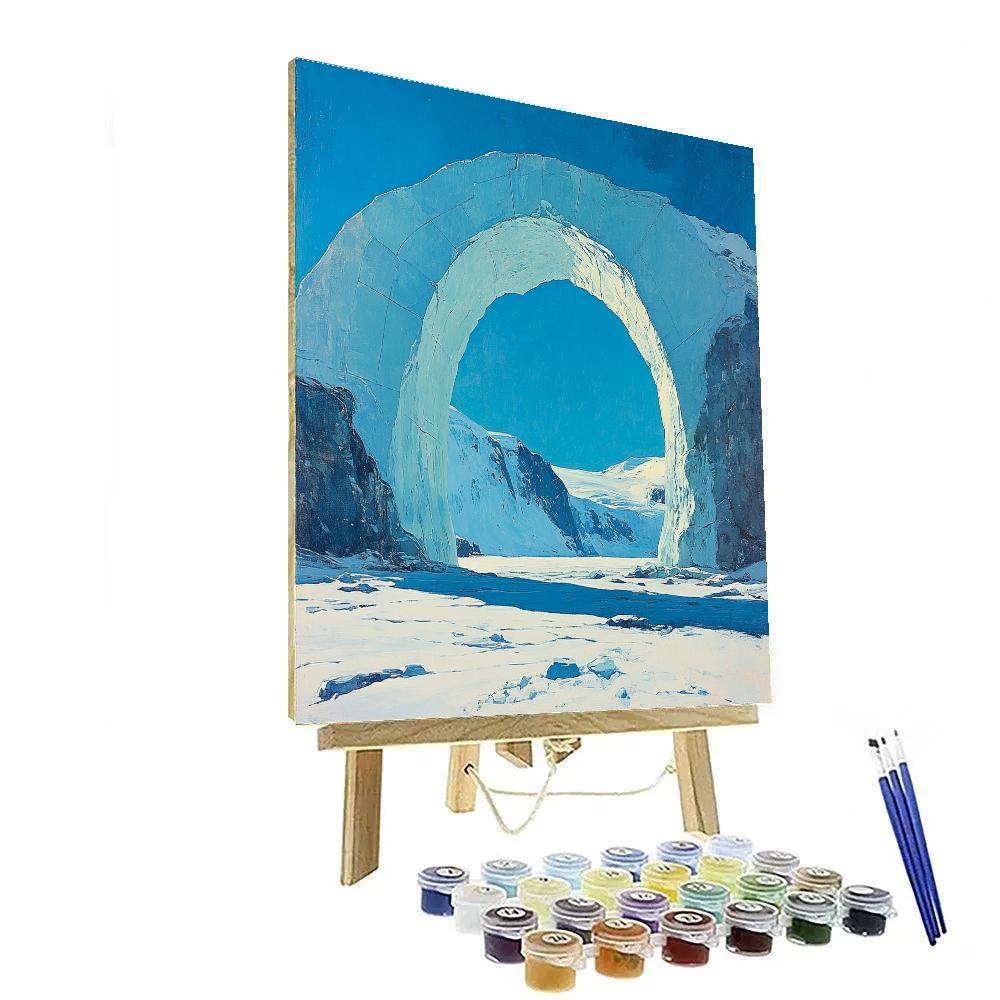 Michelangelo Inspired Glacial Portal Number painting