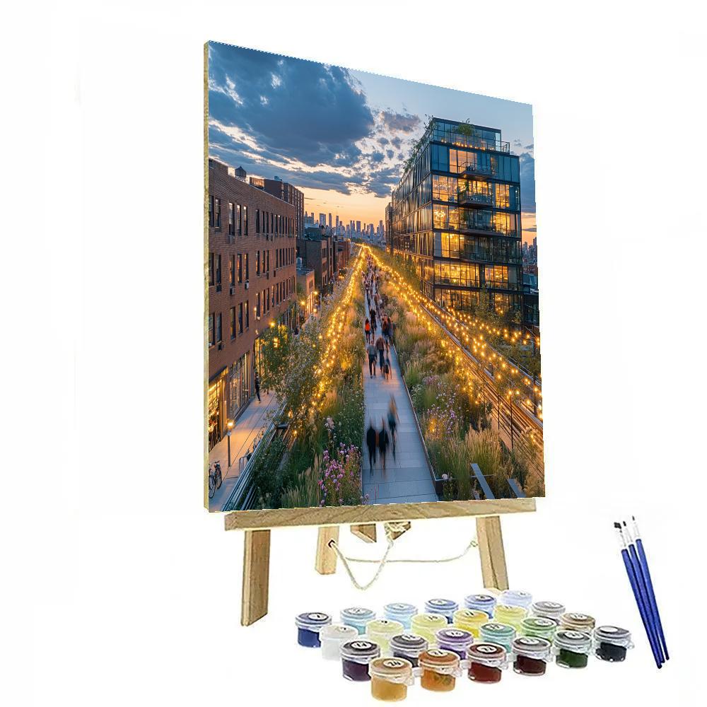 High Line Park Elevated Walkway New York United States Paint by numbers kits