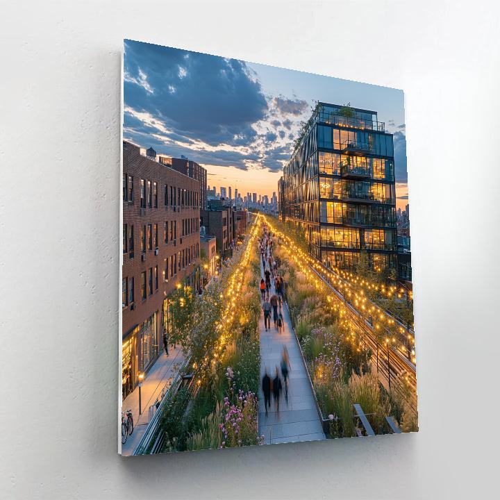 High Line Park Elevated Walkway New York United States Paint by numbers kits