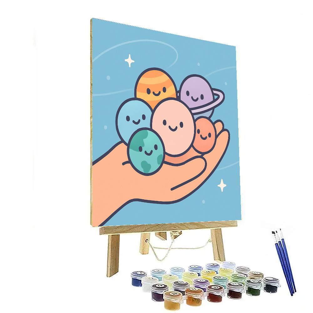Pocket Planet Pals painting number kit