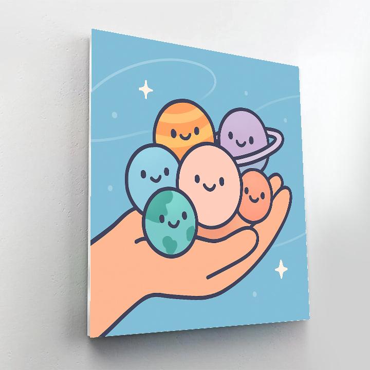 Pocket Planet Pals painting number kit