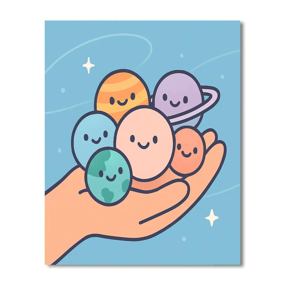 Pocket Planet Pals painting number kit