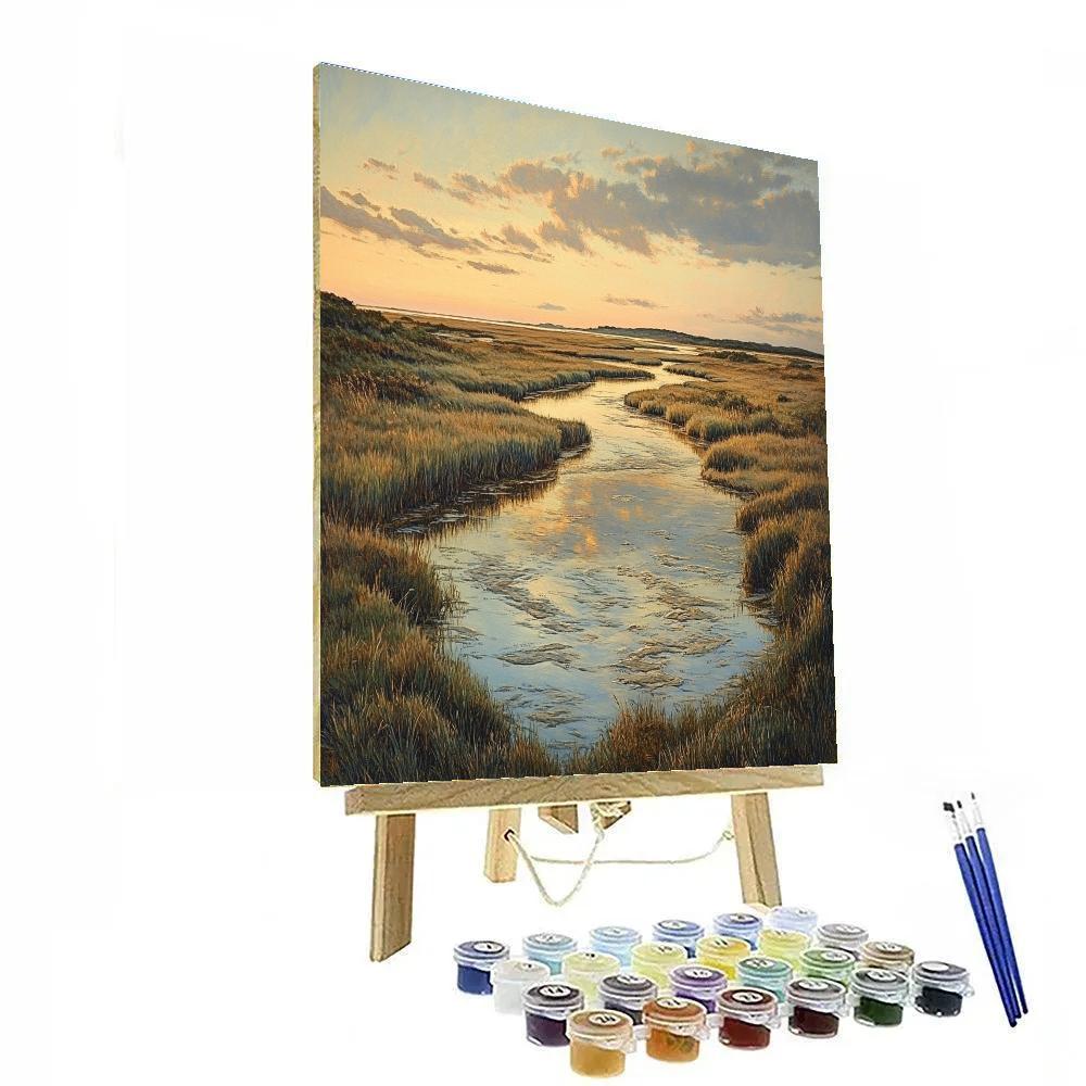 Leonardo Da Vinci Inspired River Delta Study Numbered painting kits