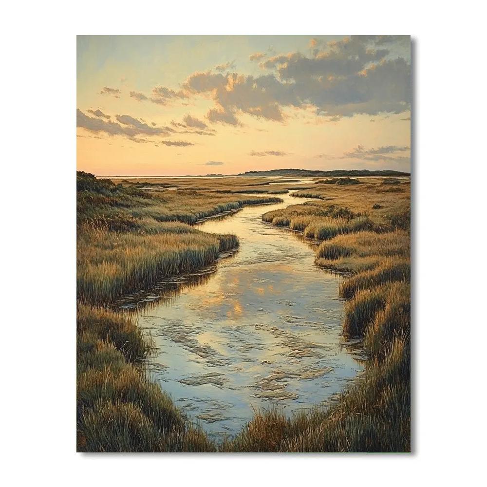 Leonardo Da Vinci Inspired River Delta Study Numbered painting kits